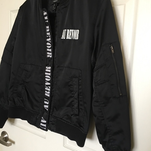 Forever 21 graphic Black bomber jacket - Picture 2 of 4